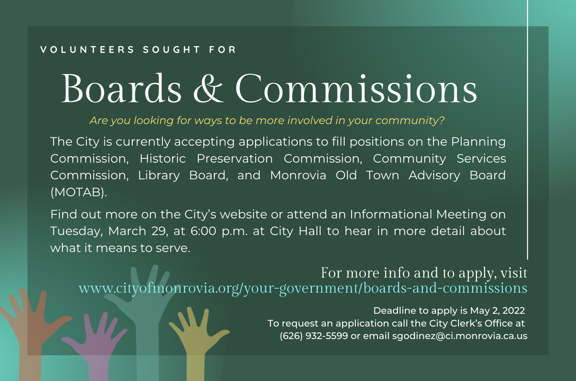 Boards & Commissions Info Meeting